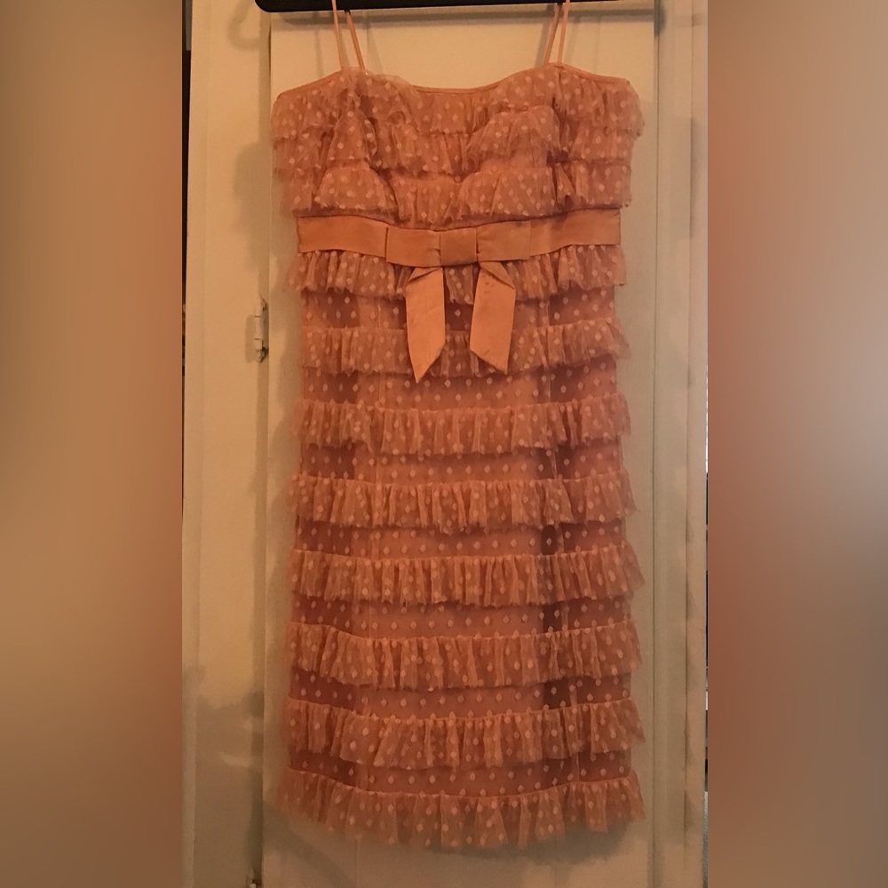 Vintage Betsey Johnson Evening Special Occasion Dress Size 4 Blush Pink